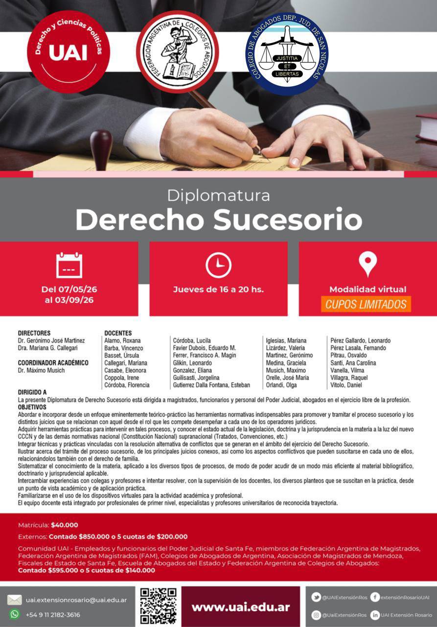 Diplomatura en Derecho Sucesorio