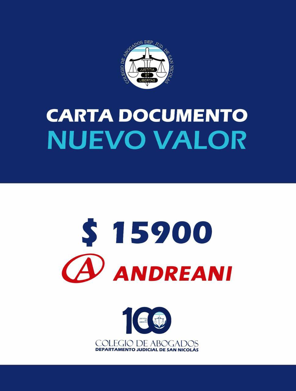 CARTA DOCUMENTO - NUEVO VALOR
