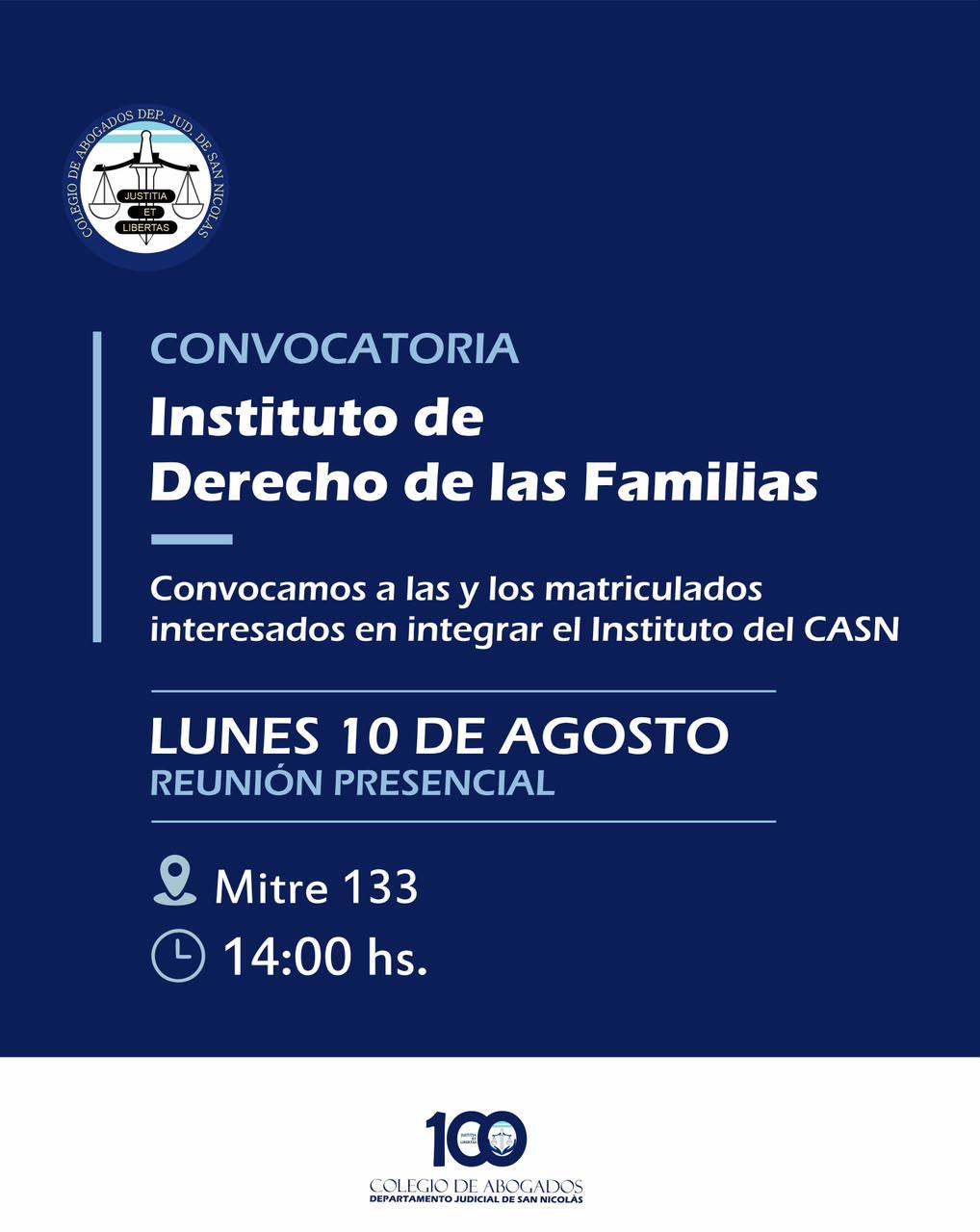 CONVOCATORIA -  Instituto de Derecho de las Familias